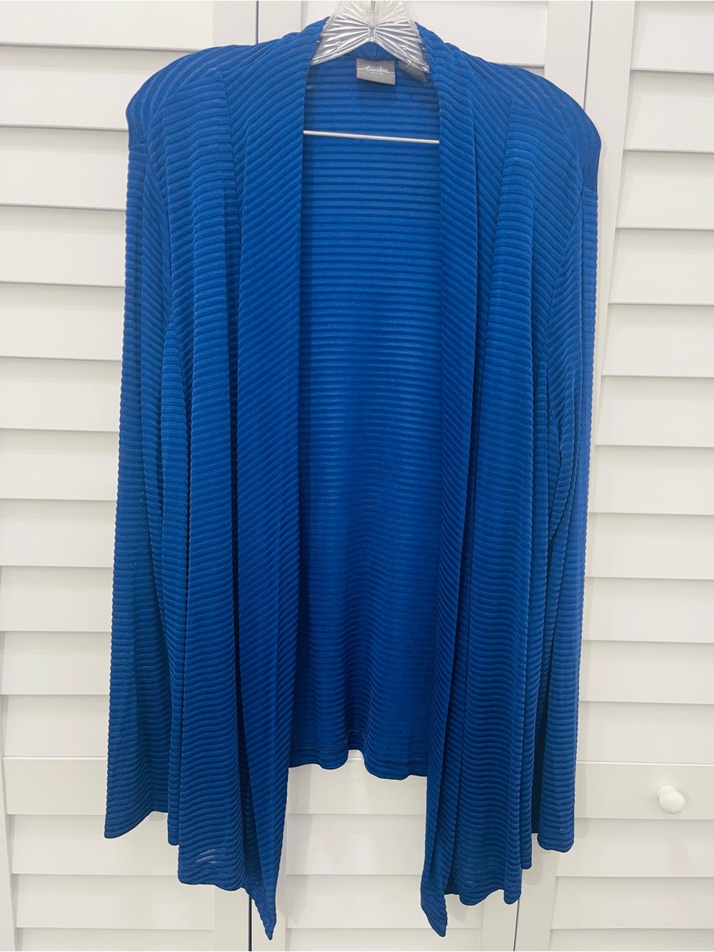 Chico's Travelers Blue Open-Front Cardigan Size 2